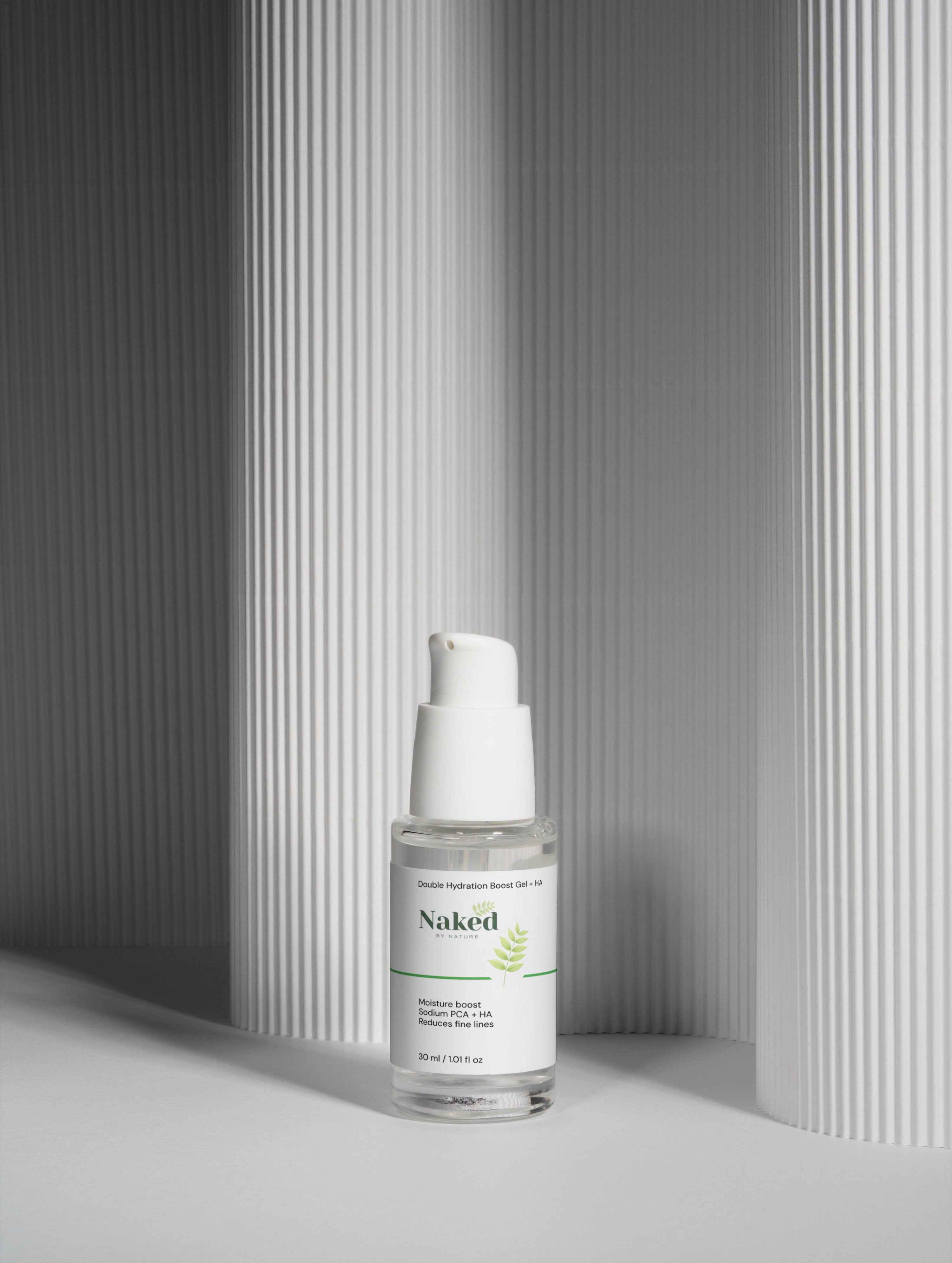 Naked by Nature Double Hydration Boost Gel + HA for moisture boost and fine line reduction
