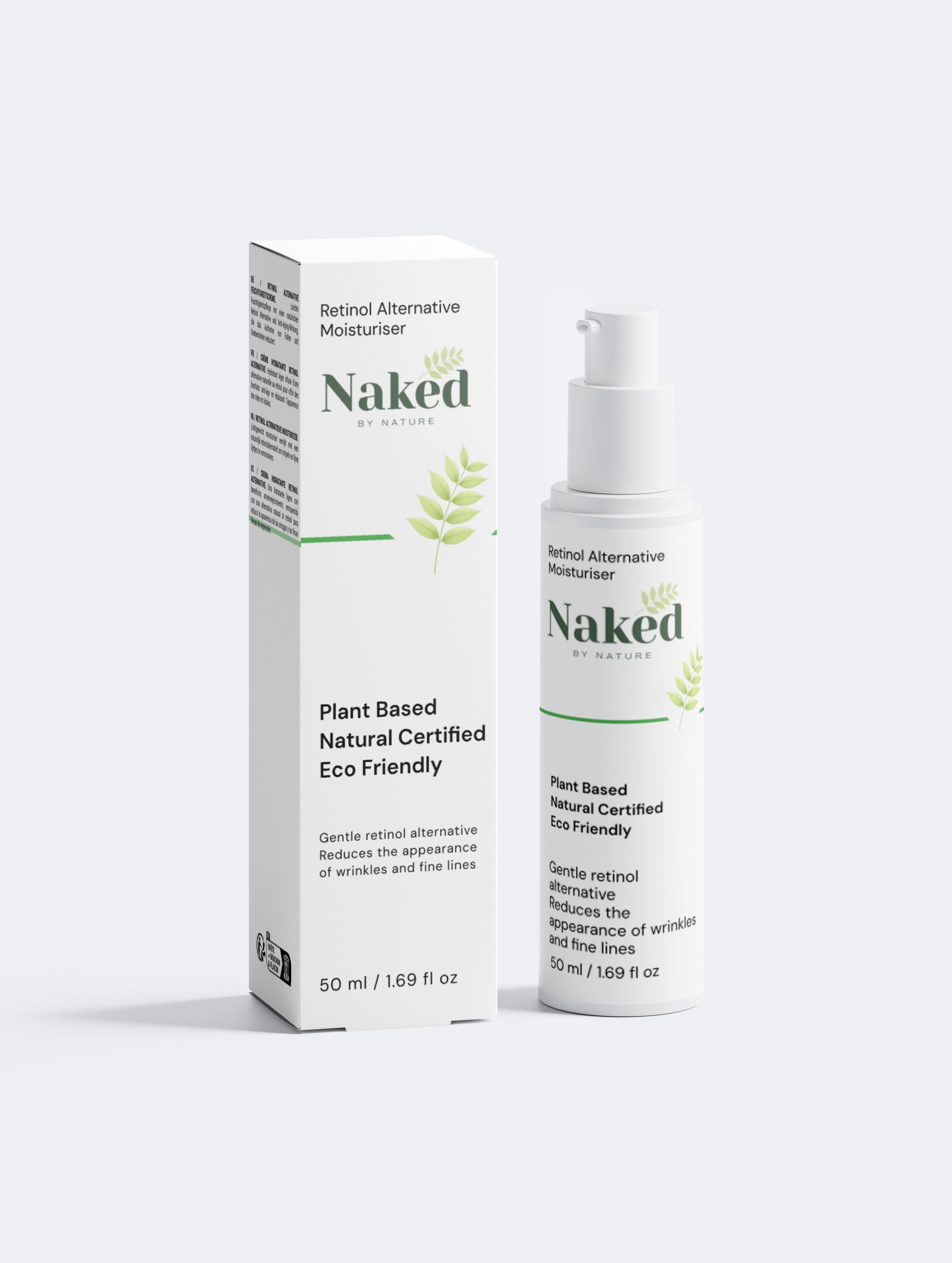 Retinol alternative moisturizer, plant-based & eco-friendly, reduces wrinkles and fine lines