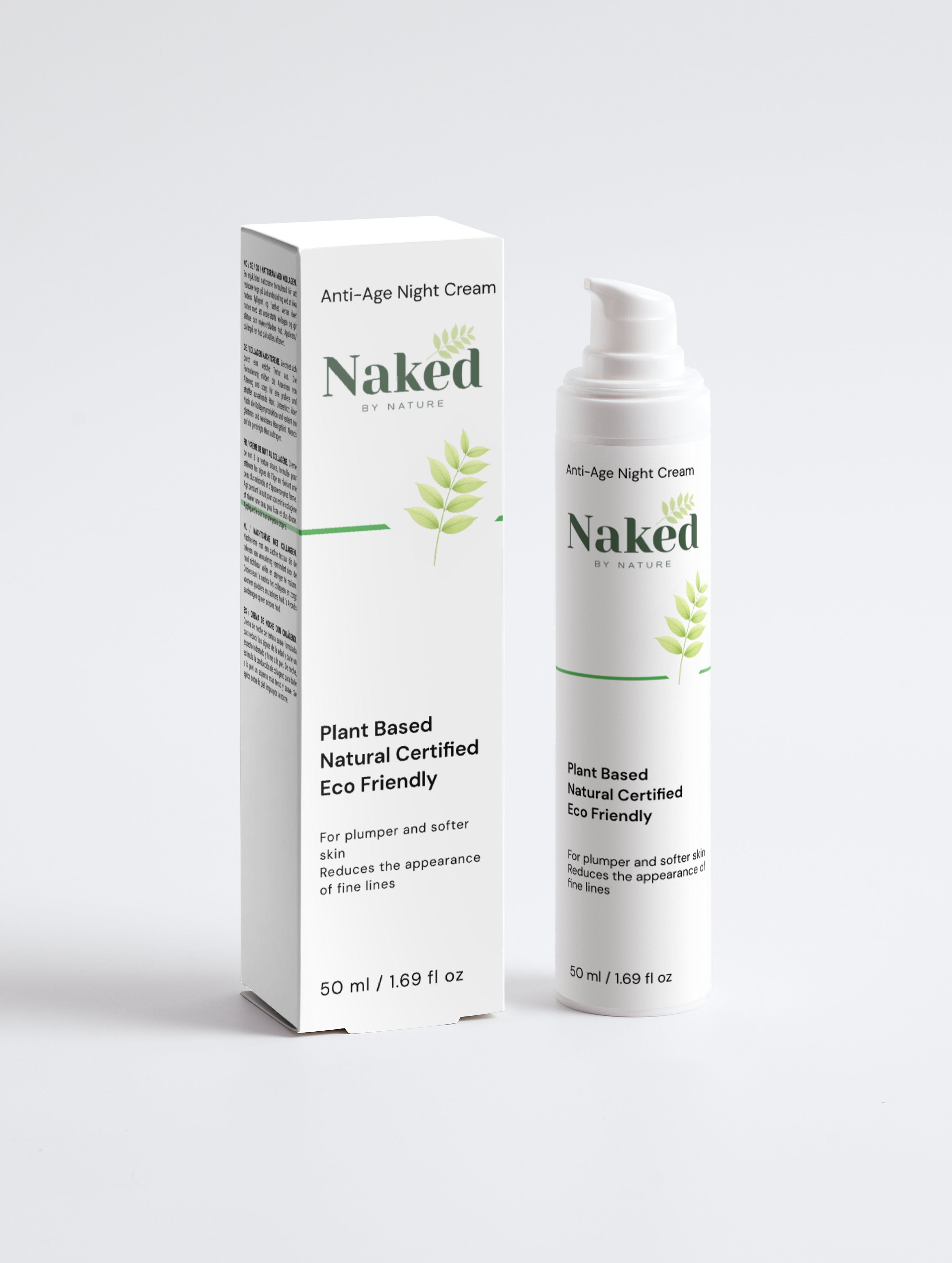 Anti-Age Night Cream, plant-based, natural certified, eco-friendly for plumper softer skin